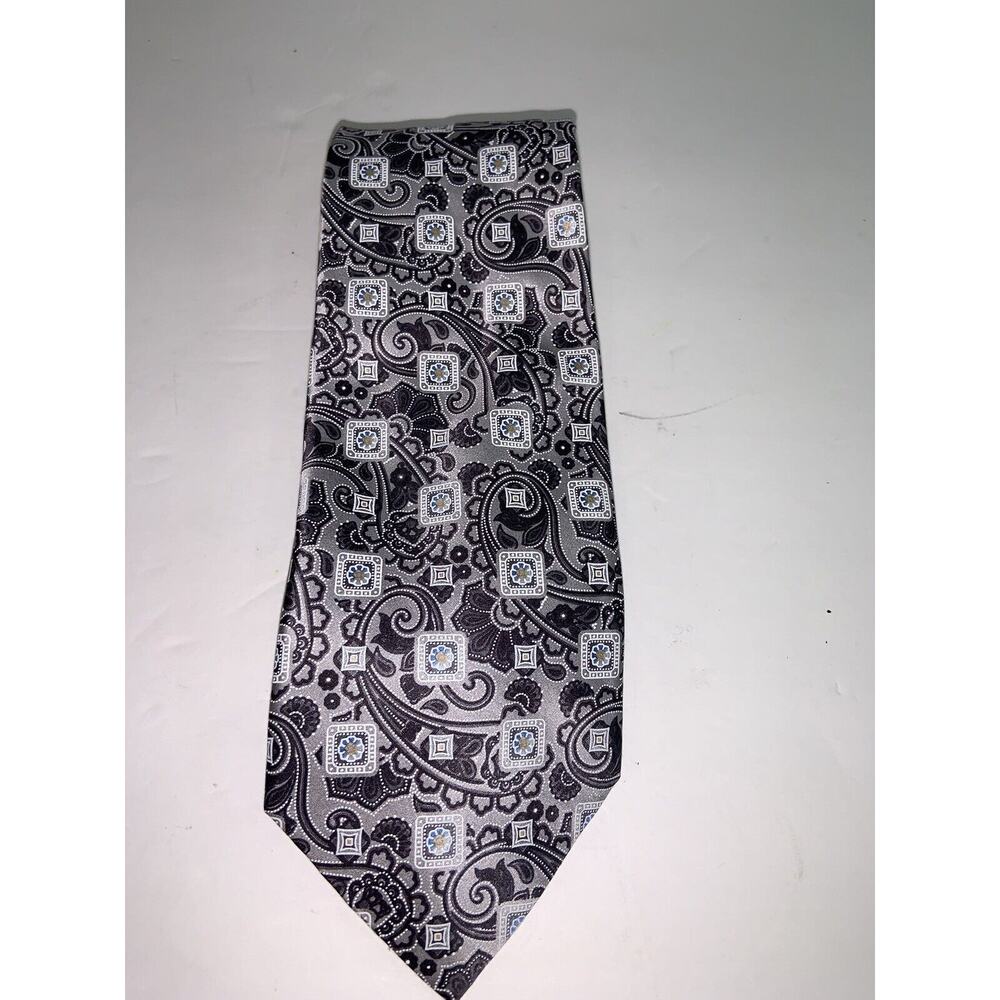 CANALI MEN'S NECKTIE NECK TIE Gray / Silver